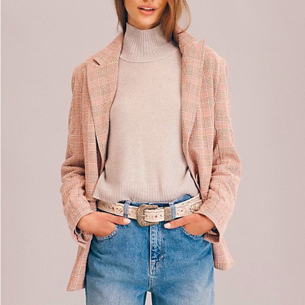 🏷️ BNWT Free People ‘Bowie’ Blazer (Ivory Combo)